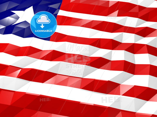 Flag of Liberia 3D Wallpaper Illustration – instant download