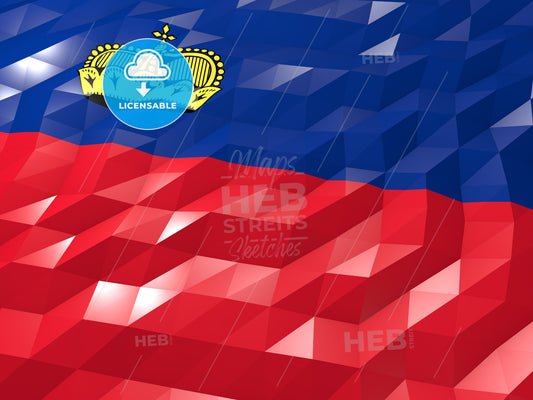 Flag of Liechtenstein 3D Wallpaper Illustration – instant download