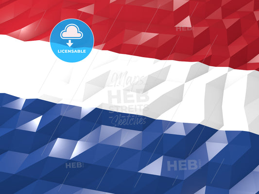 Flag of Netherlands 3D Wallpaper Illustration – instant download