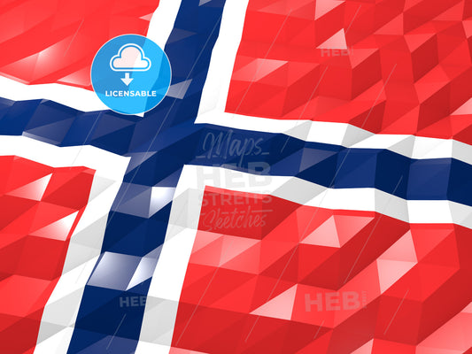 Flag of Norway 3D Wallpaper Illustration – instant download