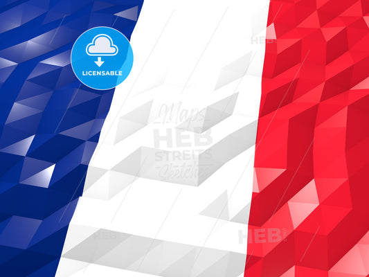 Flag of Réunion 3D Wallpaper Illustration – instant download