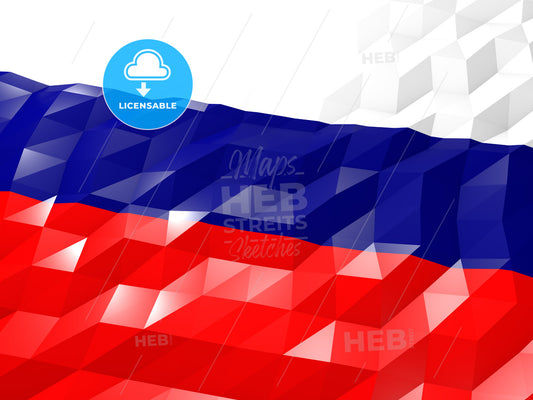 Flag of Russian Federation 3D Wallpaper Illustration – instant download