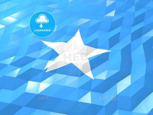 Flag of Somalia 3D Wallpaper Illustration – instant download