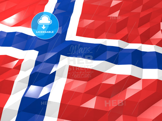 Flag of Svalbard and Jan Mayen 3D Wallpaper Illustration – instant download