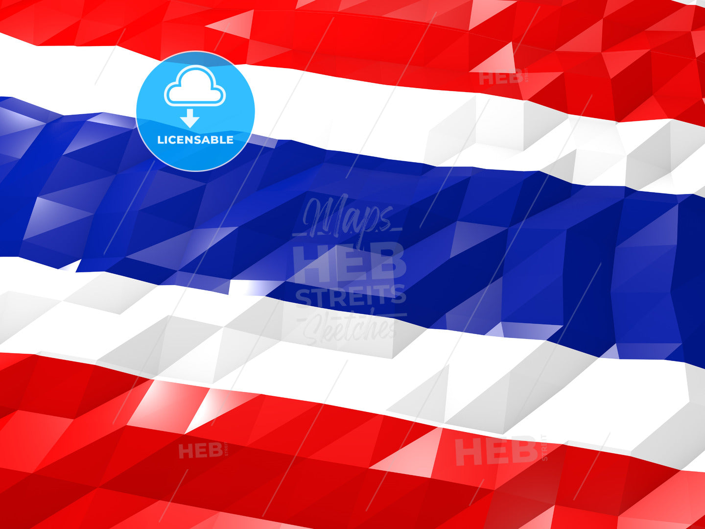 Flag of Togo 3D Wallpaper Illustration – instant download