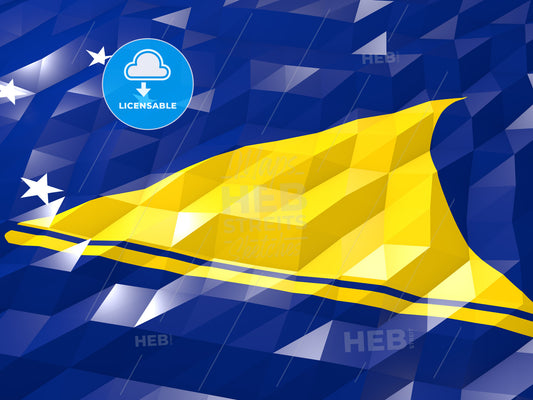 Flag of Tokelau 3D Wallpaper Illustration – instant download