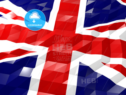 Flag of United Kingdom of Great Britain and Northern Ireland 3D – instant download