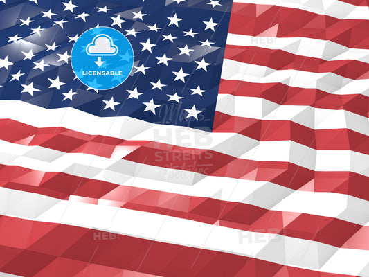 Flag of United States Minor Outlying Islands 3D Wallpaper Illust – instant download
