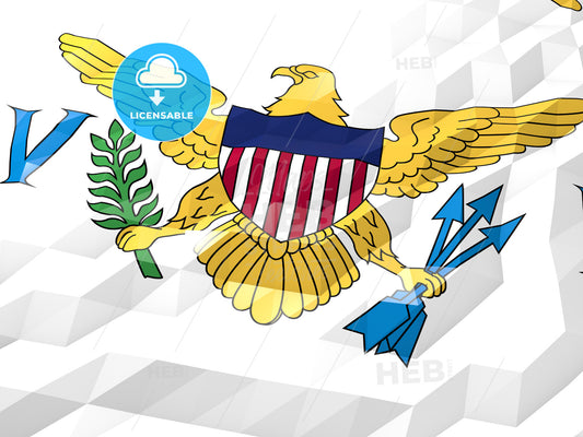 Flag of Virgin Islands, U.S. 3D Wallpaper Illustration – instant download