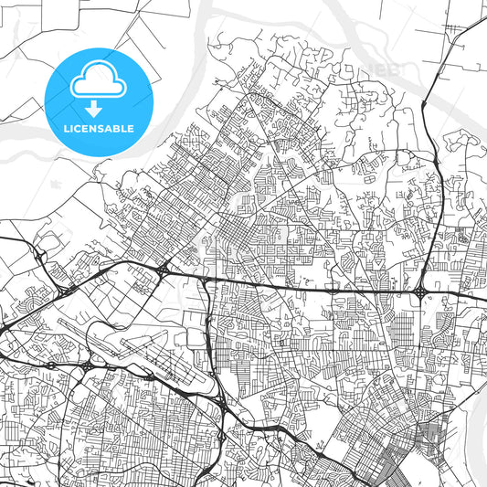 Florissant, Missouri - Area Map - Light