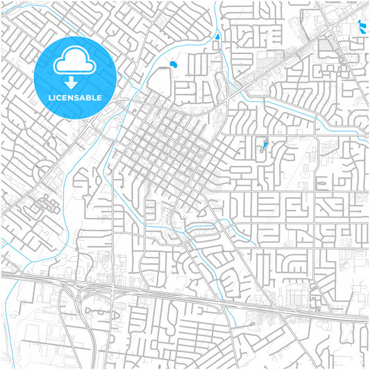 Florissant, Missouri, United States, city map with high quality roads.