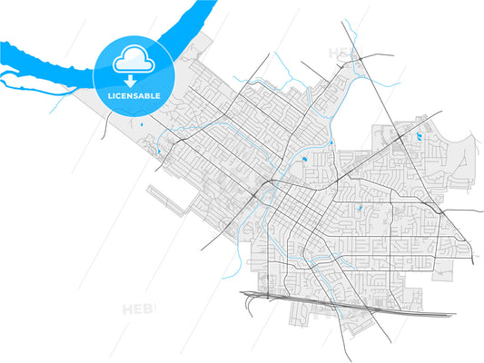 Florissant, Missouri, United States, high quality vector map