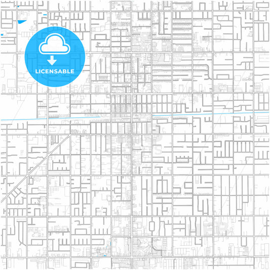 Fontana, California, United States, city map with high quality roads.