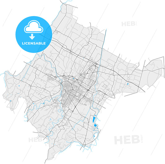 Forlì, Emilia-Romagna, Italy, high quality vector map