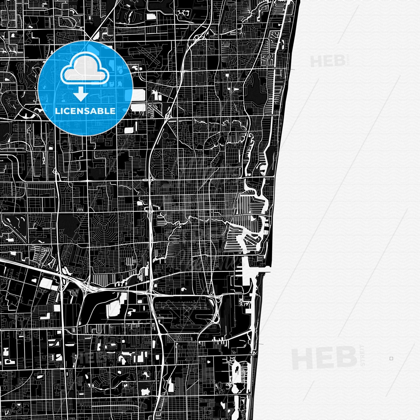 Fort Lauderdale, Florida, United States, PDF map