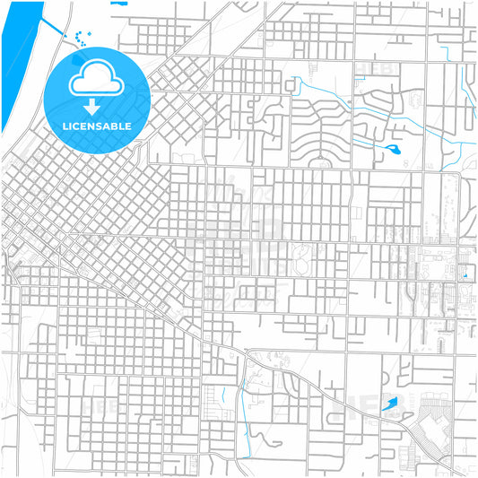 Fort Smith, Arkansas, United States, city map with high quality roads.