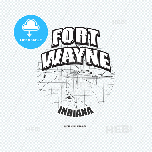 Fort Wayne, Indiana, logo artwork – instant download