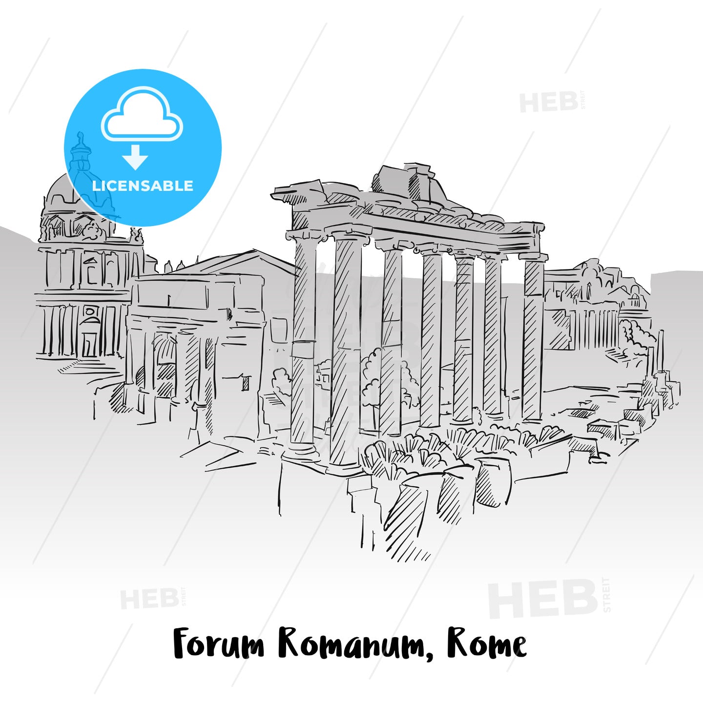 Forum Romanum, Rome, Greeting Card – instant download
