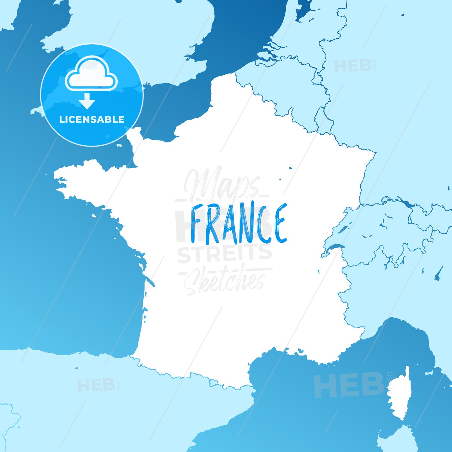 France Vector Map