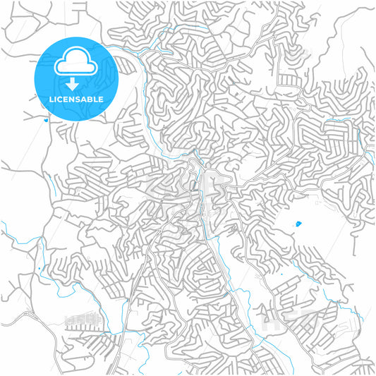 Francisco Morato, Brazil, city map with high quality roads.