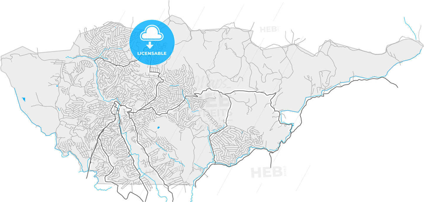 Francisco Morato, Brazil, high quality vector map