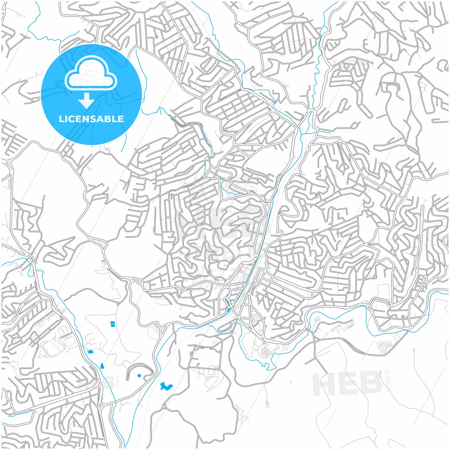 Franco da Rocha, Brazil, city map with high quality roads.