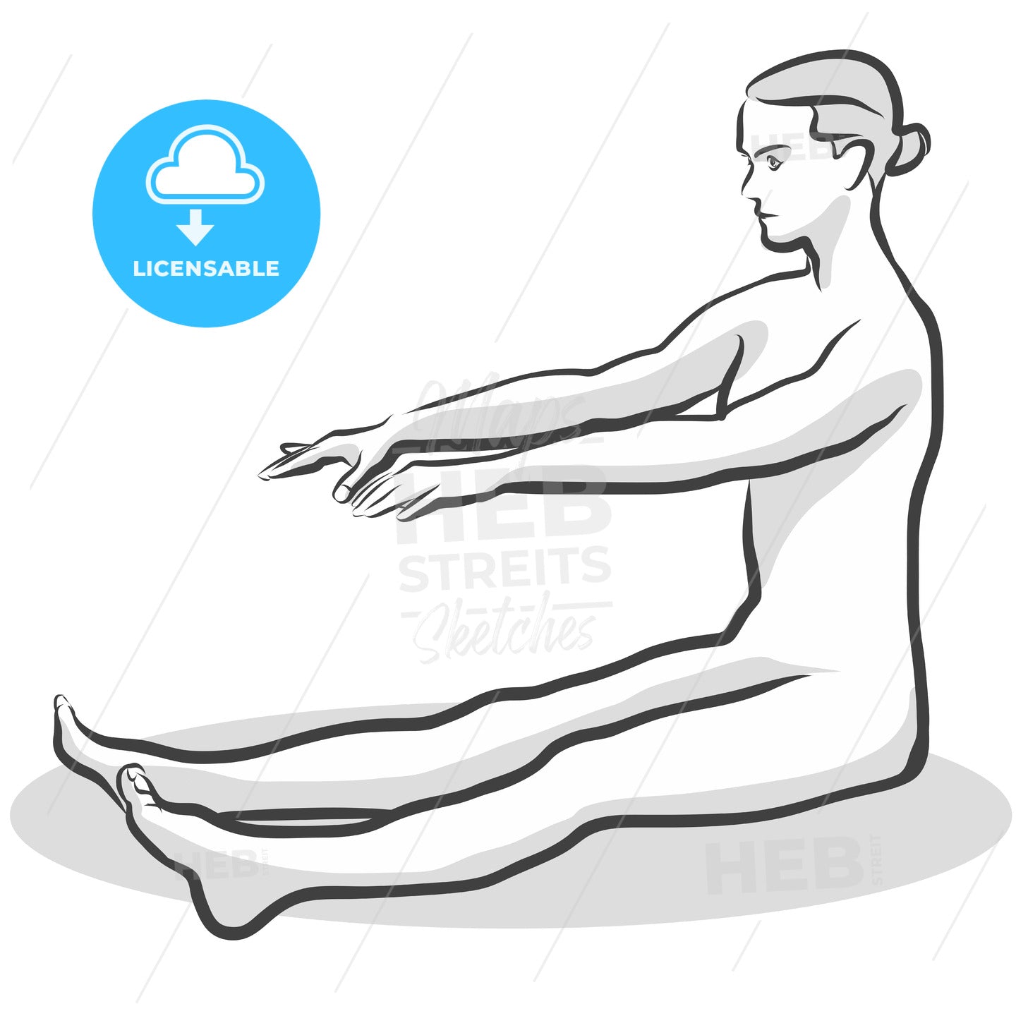 Frankenstein Dandasana Yoga Pose – instant download