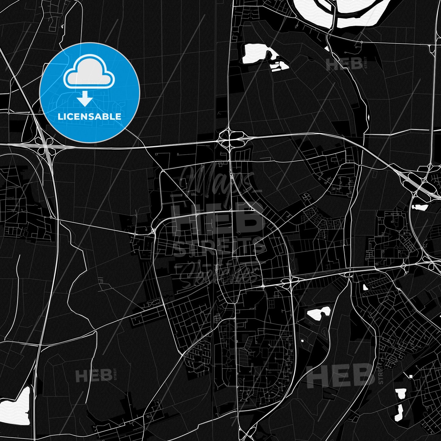 Frankenthal (Pfalz), Germany PDF map