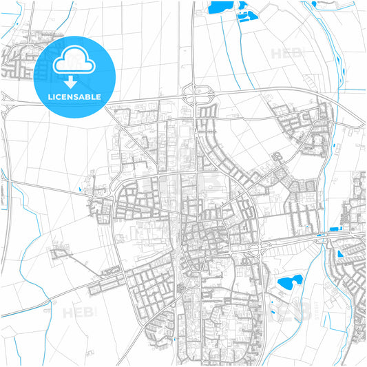 Frankenthal (Pfalz), Rheinland-Pfalz, Germany, city map with high quality roads.