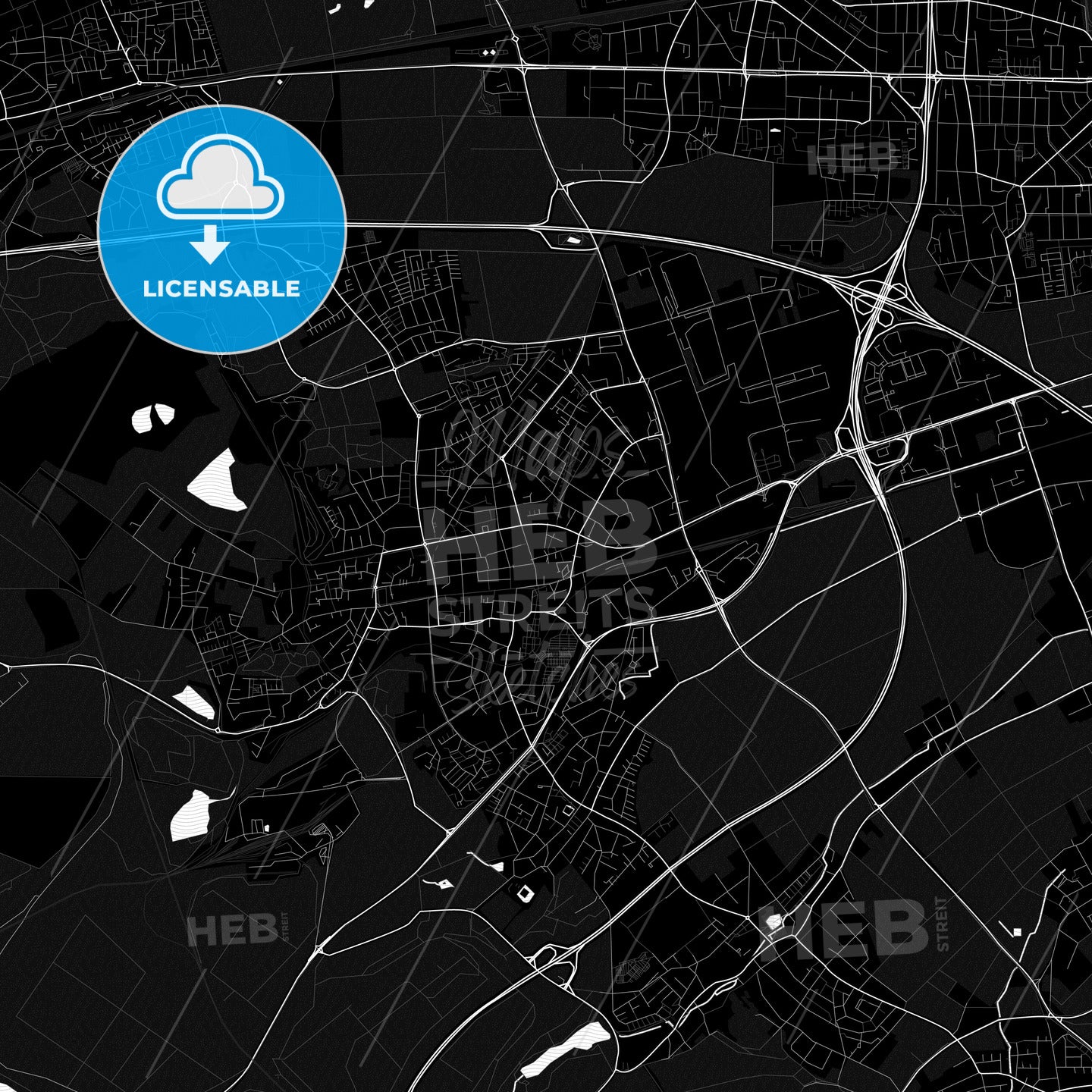 Frechen, Germany PDF map