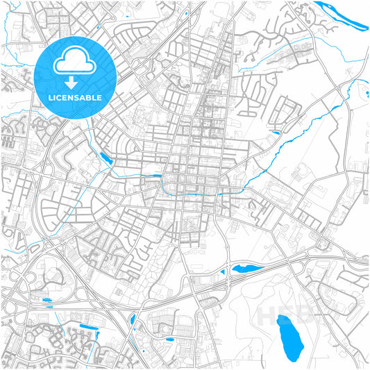 Frederick, Maryland, United States, city map with high quality roads.