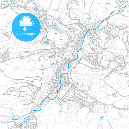 Freital, Saxony, Germany, city map with high quality roads.