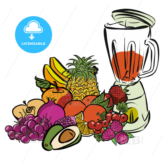 Fresh Summer Fruits and Mixer – instant download
