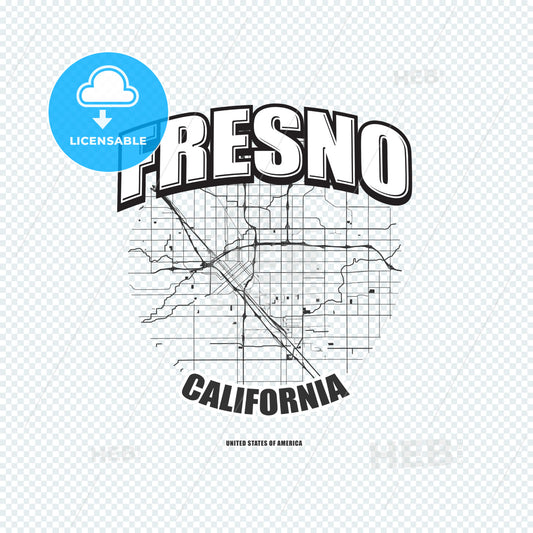 Fresno, California, logo artwork – instant download