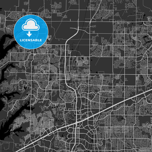 Frisco, Texas - Area Map - Dark