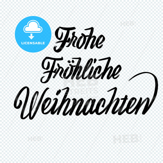 Frohe Fröhliche Weihnachten lettering in german – instant download