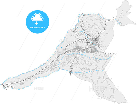 Fusagasuga, Colombia, high quality vector map