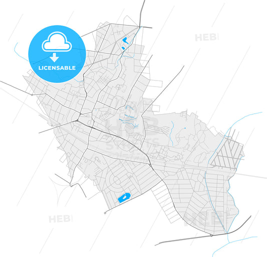 Gagny, Seine-Saint-Denis, France, high quality vector map