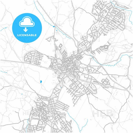 Galapagar, Madrid, Spain, city map with high quality roads.