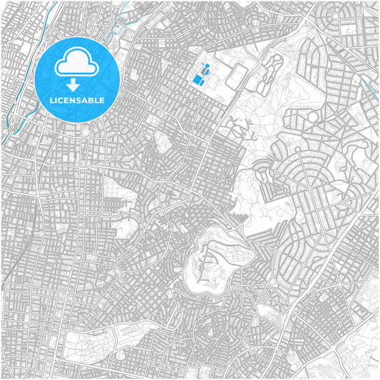 Galatsi, Attica, Greece, city map with high quality roads.