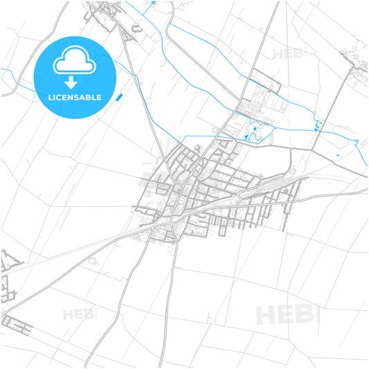 Gänserndorf, Lower Austria, Austria, city map with high quality roads.