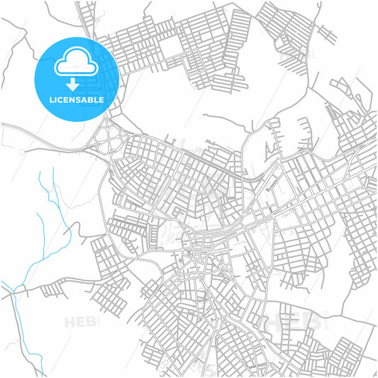 Garanhuns, Brazil, city map with high quality roads.