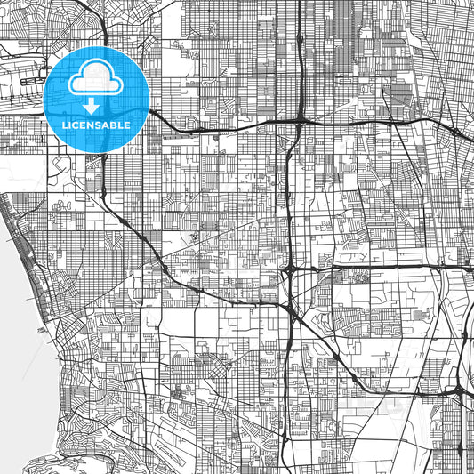 Gardena, California - Area Map - Light