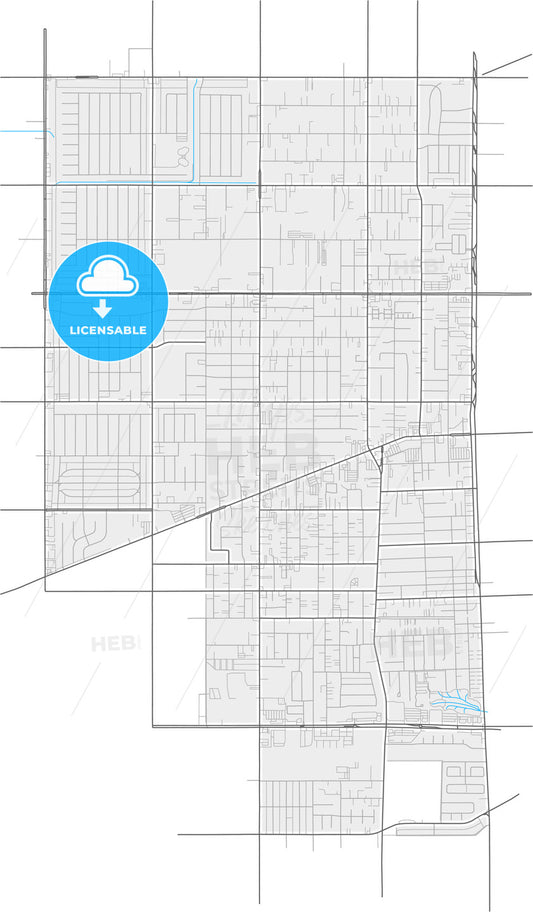 Gardena, California, United States, high quality vector map