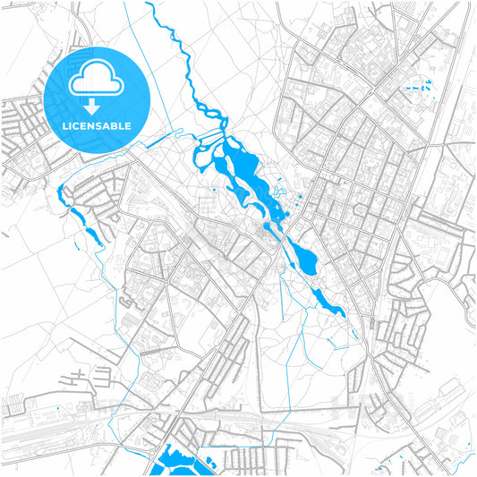 Gatchina, Leningrad Oblast, Russia, city map with high quality roads.