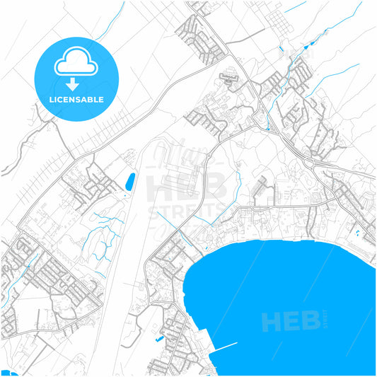 Gelendzhik, Krasnodar Krai, Russia, city map with high quality roads.