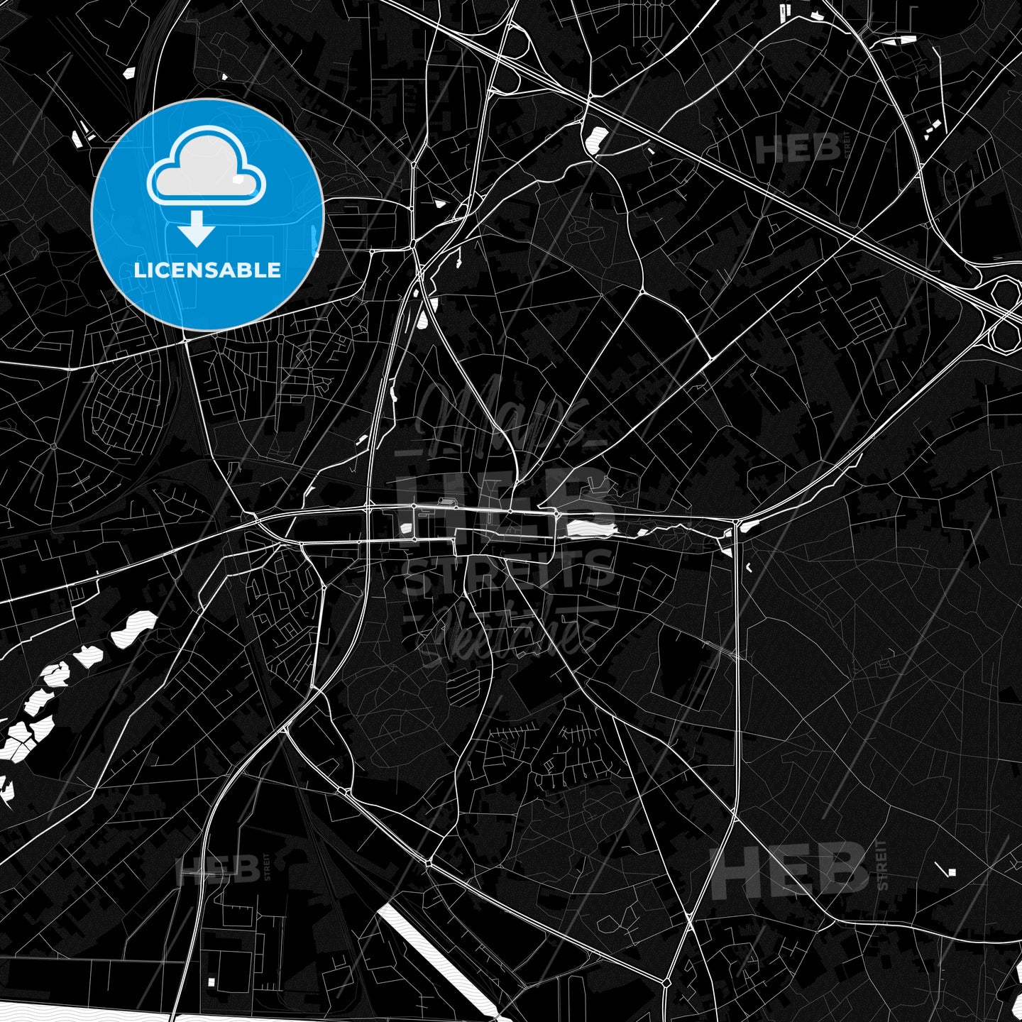 Genk, Belgium PDF map