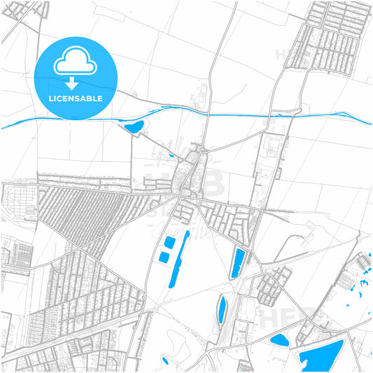 Gerasdorf bei Wien, Lower Austria, Austria, city map with high quality roads.