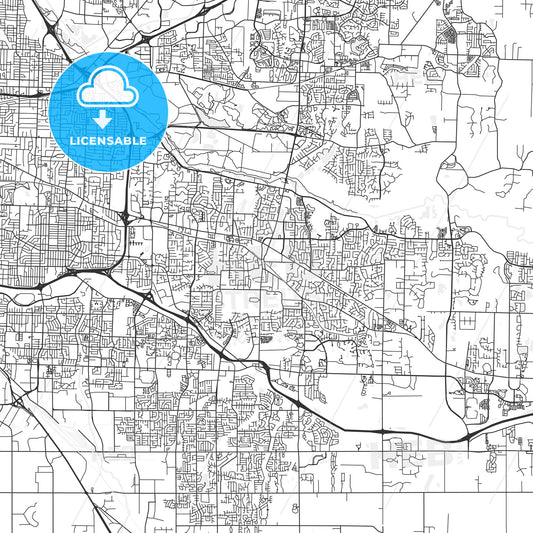 Germantown, Tennessee - Area Map - Light