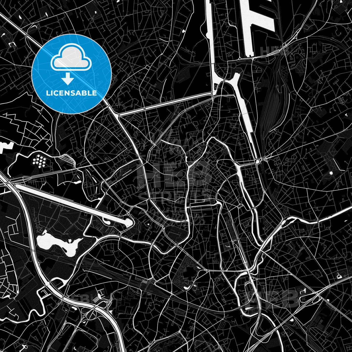 Ghent, Belgium PDF map